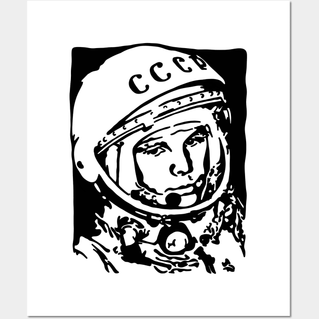 Yuri Gagarin Wall Art by Slightly Unhinged